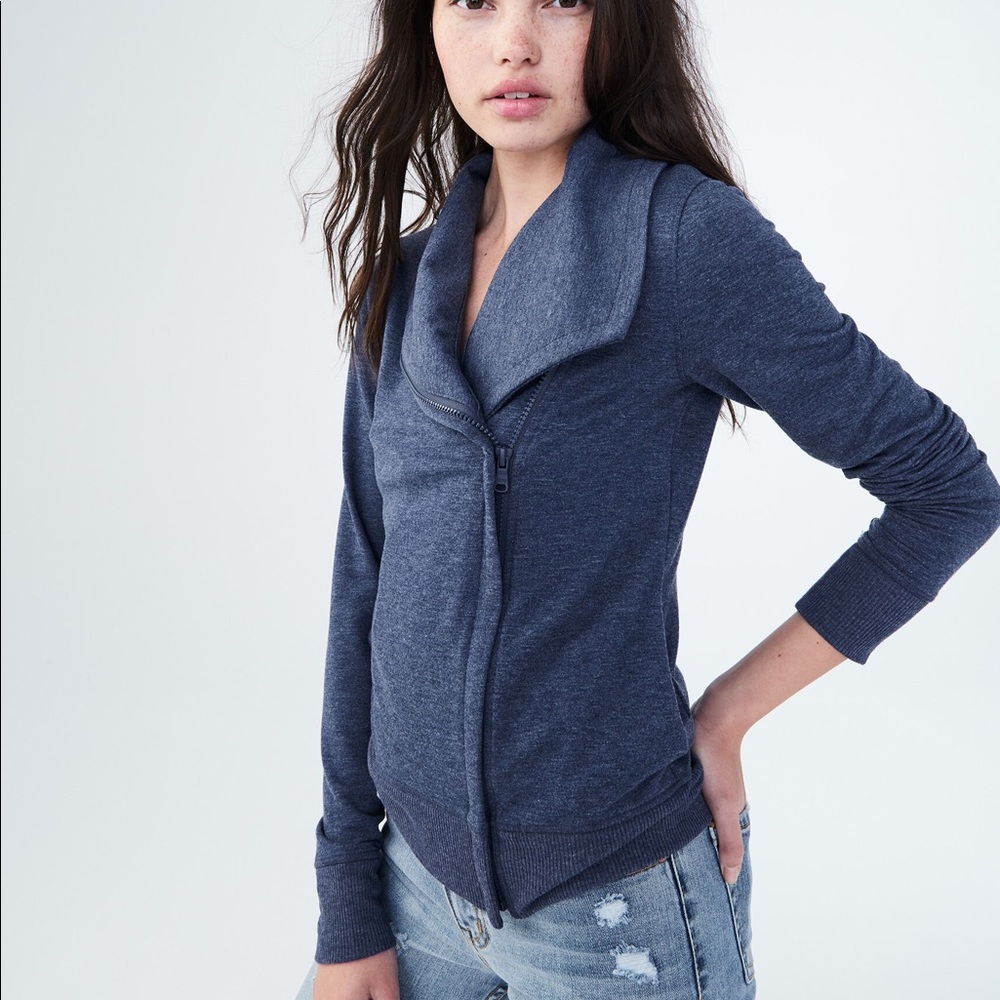 Dark Blue Athletic Jacket - Picture 5 of 8